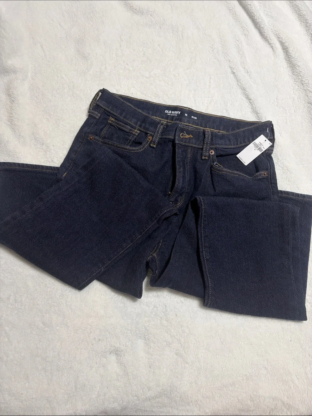 Boy’s Size 16 Old Navy Straight Leg Jeans in Deep Indigo Blue
